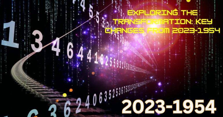 Exploring the Transformation: Key Changes from 2023-1954